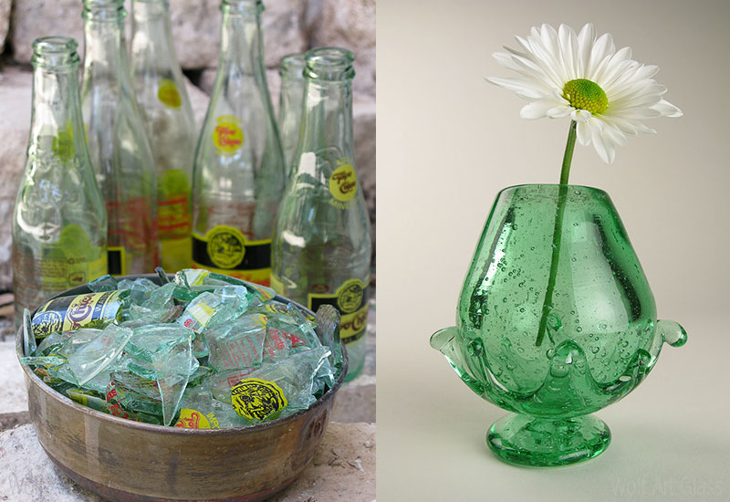 Wolf-Art-Glass-Recycled-Blown-Bottle-Glass-Glassblowing