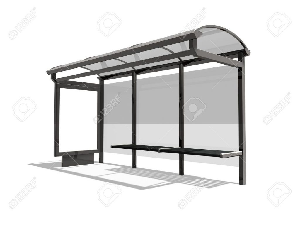 10522631-3d-illustration-of-Bus-stop-on-the-white-background-Stock-Illustration